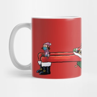 Social Distance Santa Mug